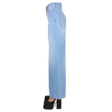 versace medusa wide leg jeans