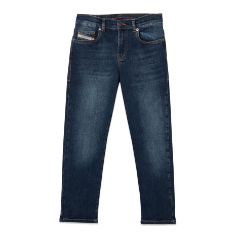 diesel kids washed stretch denim jeans