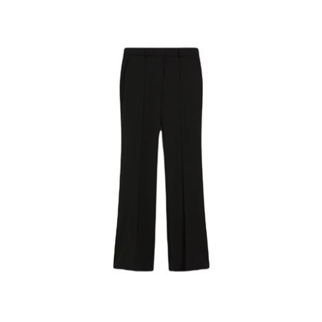 Pantalone HANGAR, di Sportmax, da donna, colore nero. Modello a zampa in tela di pura lana natural stretch dalla mano fluida. 