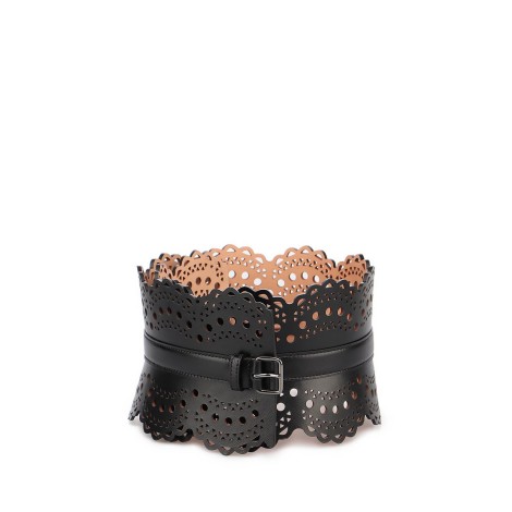 Alaia `Vienne Wave` Leather Bustier Belt