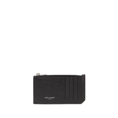 Saint Laurent `Saint Laurent Paris Fragments` Zipped Card Case