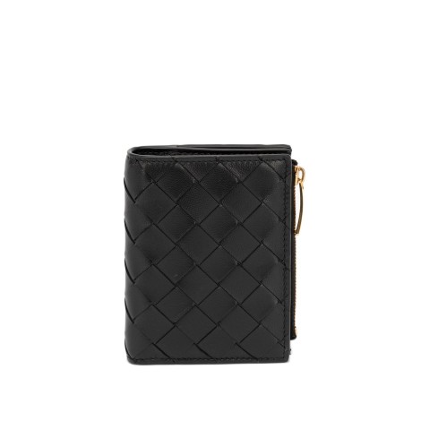 Bottega Veneta `Small Intrecciato Bi-Fold Zip Wallet`