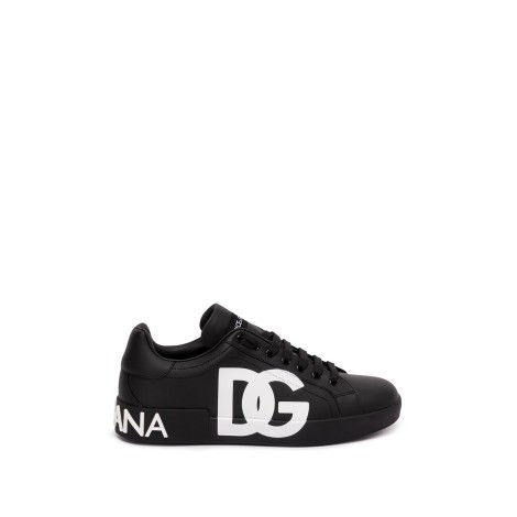 Dolce & Gabbana `Portofino` Sneakers With `Dg` Logo Print