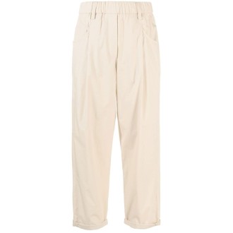 Brunello Cucinelli Lightweight Baggy Pants With Shiny Tab