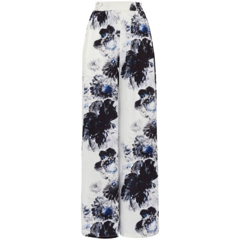 Alexander McQueen `Chiaroscuro` Print Wide Leg Pants