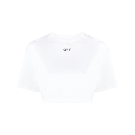 Off White `Off Stamp` Cropped T-Shirt