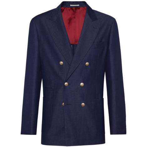 Brunello Cucinelli Blazer With Patch Pockets And Metal Buttons