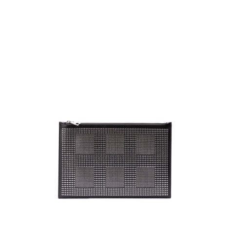 Alexander McQueen `New Anil Studs` Flat Zip Pouch