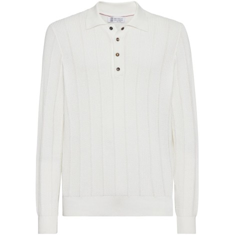 Brunello Cucinelli Long Sleeve Polo Shirt