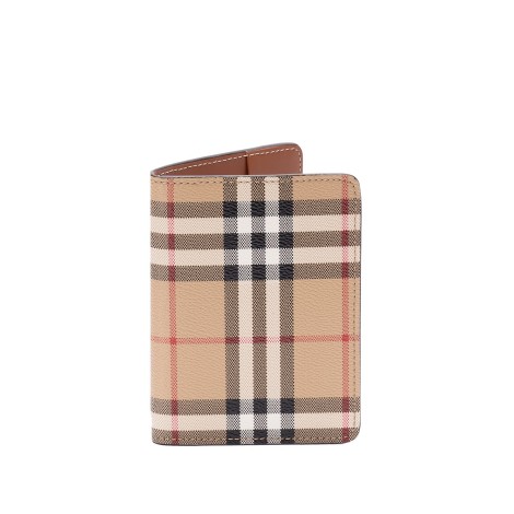 Burberry `Vintage Check E-Canvas` Passport Cover