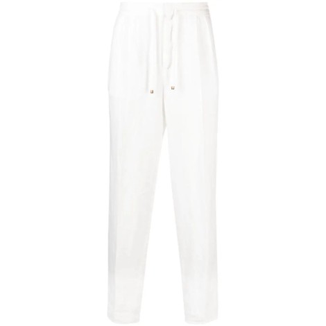 Brunello Cucinelli Garment-Dyed Leisure Fit Pants With Drawstring And 