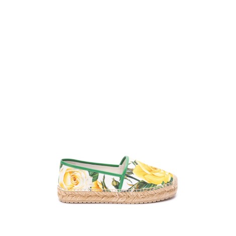 Dolce & Gabbana `Flower Power` Print Wedge Espadrilles