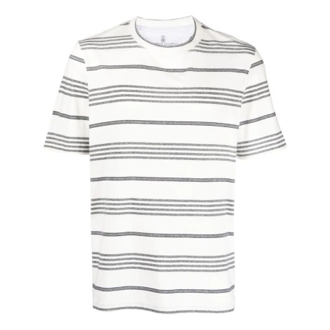 Brunello Cucinelli Multi Stripe Crew-Neck T-Shirt