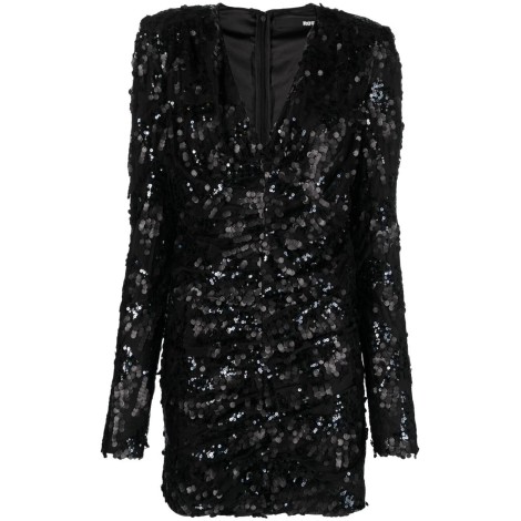 Rotate Sequins V-Neck Mini Dress