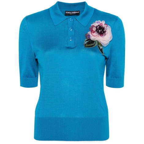 Dolce & Gabbana `Flower Power` Polo Shirt