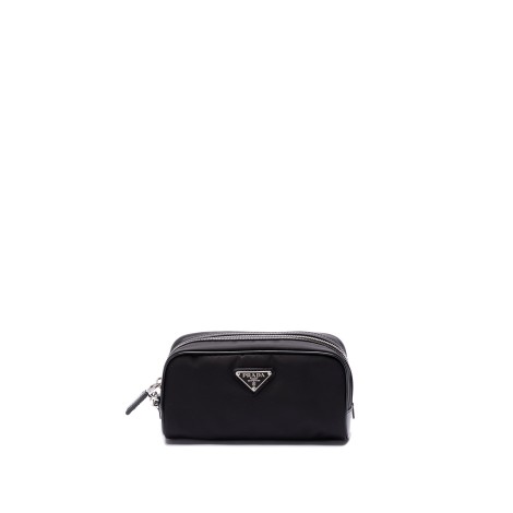 Prada `Re-Nylon` And Leather Pouch