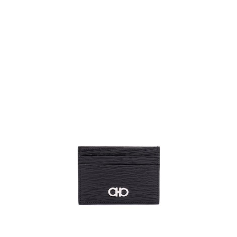 Ferragamo `Revival Gancio Bicolor` Credit Card Case