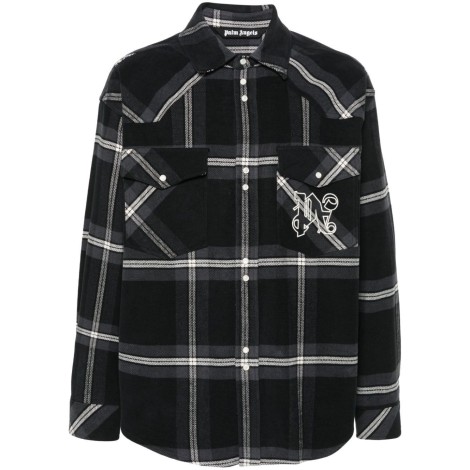 Palm Angels `Monogram` Check Overshirt