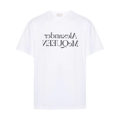 Alexander McQueen `Reflected Logo` Print T-Shirt