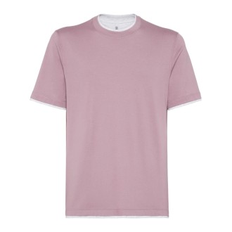 Brunello Cucinelli Crew-Neck T-Shirt With Faux-Layering