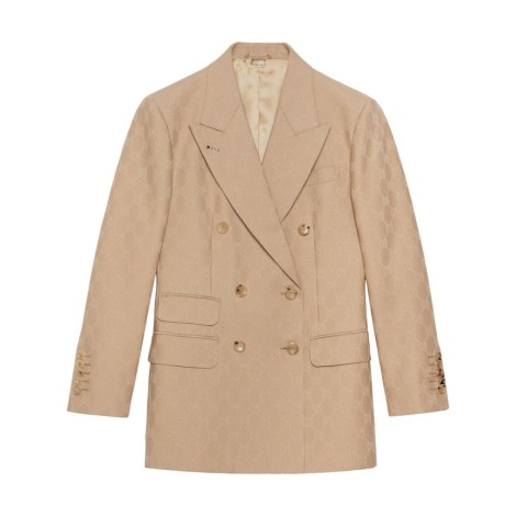 Gucci `Gg` Double-Breasted Blazer