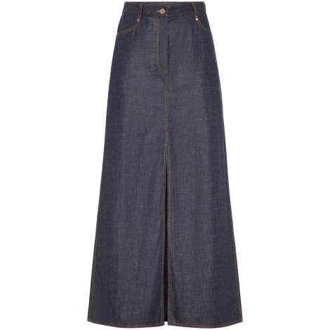 Brunello Cucinelli Long Denim Skirt