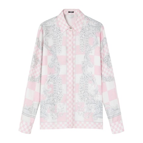 Versace `Silver Baroque` Print Formal Shirt