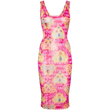 Versace Jeans Couture `Organzino Heart Couture` Print Mini Dress