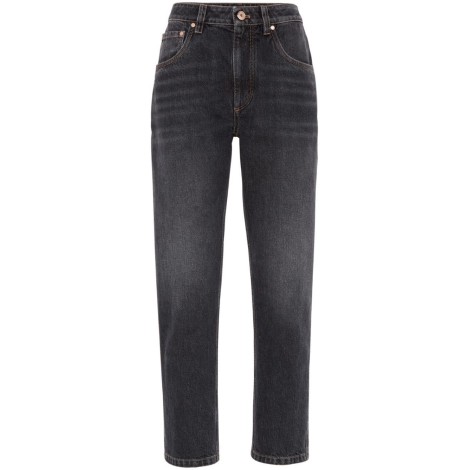 Brunello Cucinelli Straight Jeans With Shiny Bartack