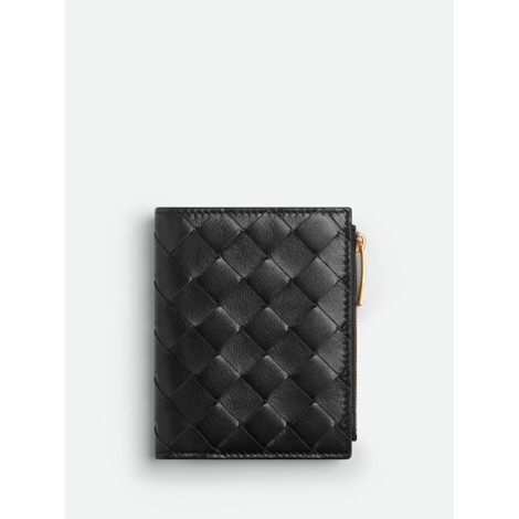 Bottega Veneta `Small Intrecciato Bi-Fold Zip Wallet`