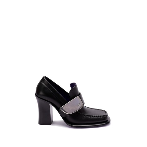 Burberry `London Shield` Heeled Loafers