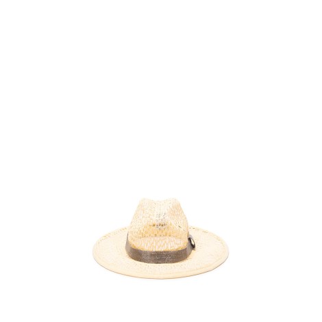 Brunello Cucinelli Straw Hat With `Precious` Band