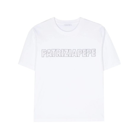 Patrizia Pepe Strass Logo T-Shirt