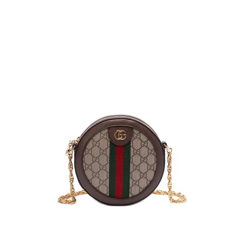 Gucci `Ophidia Gg` Mini Round Shoulder Bag