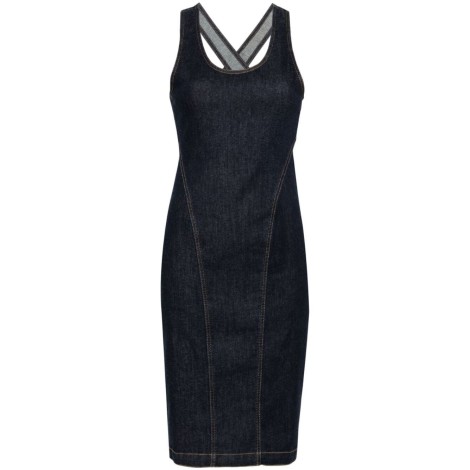 Alaia `Sculpt` Midi Denim Dress