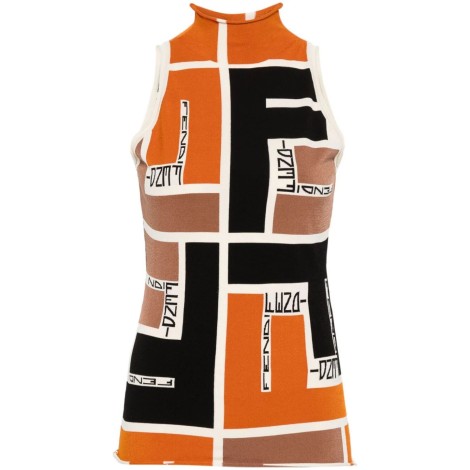 Fendi `Ff Puzzle` Turtle-Neck Sweater