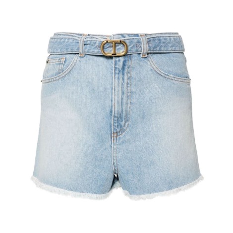 Twin Set Denim Shorts With Belt