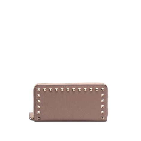 Valentino Garavani `Rockstud` Zip Around Wallet