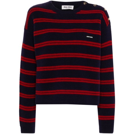 Miu Miu Roundneck Striped Sweater