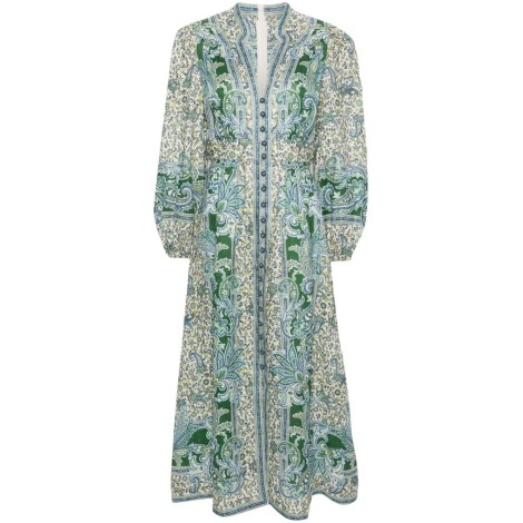 Zimmermann `Ottie Plunge` Midi Dress