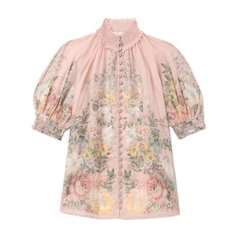 Zimmermann `Waverly` Short Sleeve Blouse