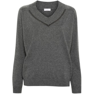 Brunello Cucinelli Long Sleeve V-Neck Sweater