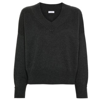 Brunello Cucinelli Long Sleeve V-Neck Sweater