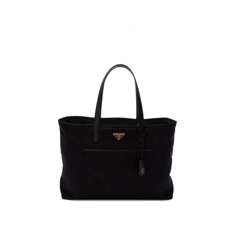 Prada Large `Re-Nylon` And Saffiano Leather Tote Bag