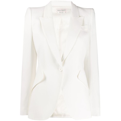 Alexander McQueen Peak Shoulder One Button Jacket