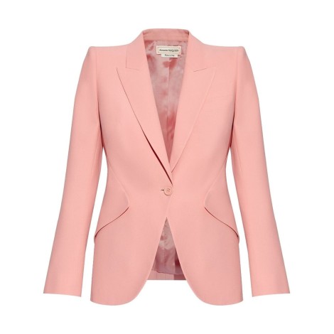 Alexander McQueen Peak Shoulder One Button Jacket