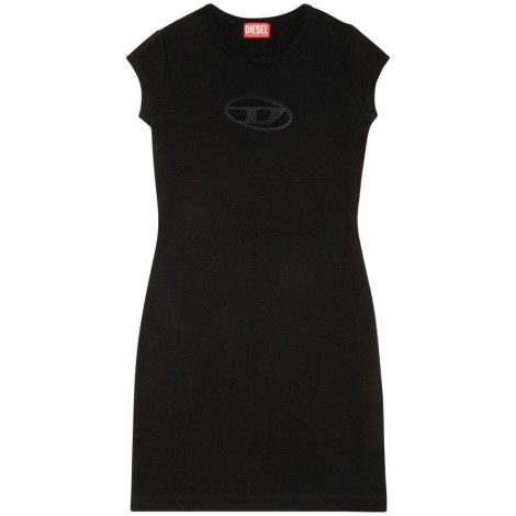 Diesel `D-Angiel` Short Dress With Cut-Out And Logo Plaque