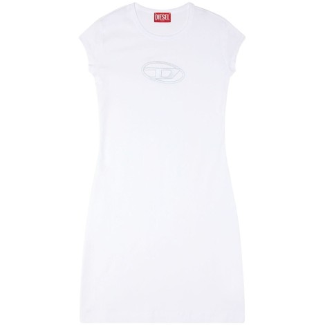 Diesel `D-Angiel` Short Dress With Cut-Out And Logo Plaque