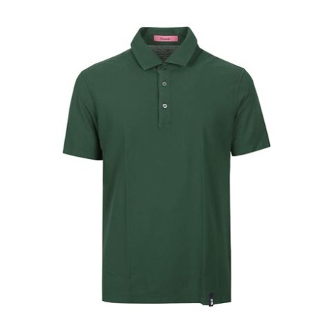 Polo di Drumohr da uomo, color verde. Modello a maniche corte con colletto e bottoni. Caratterizato da logo sul fondo. 