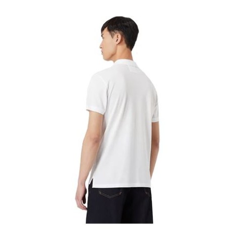 Polo di Emporio Armani, da uomo, colore bianco. Modello realizzato in cotone piquet. Caratterizzato da maniche corte e dettaglio logo sul davanti. Colletto classico con chiusura a tre bottoni. Vestibilità regolare. 